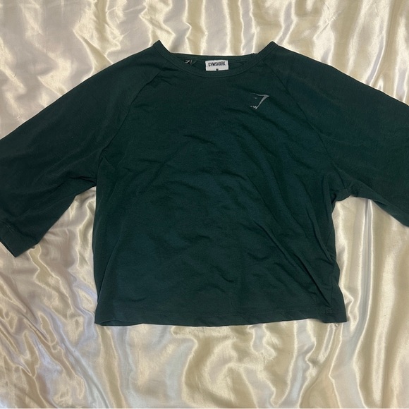 Gymshark Dark Green Cropped Tee - Picture 1 of 2